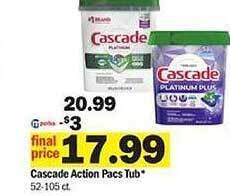 Meijer Cascade action pacs tub offer