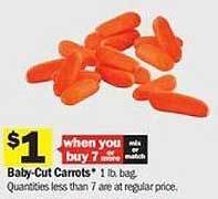 Meijer Baby-cut carrots offer