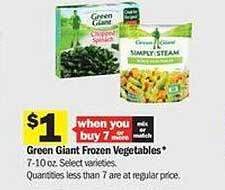 Meijer Green giant frozen vegetables offer