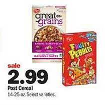 Meijer Post cereal offer