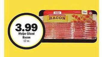 Meijer Meijer sliced bacon offer
