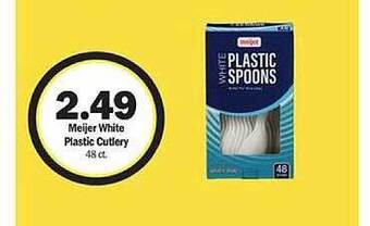 Meijer Meijer white plastic cutlery offer