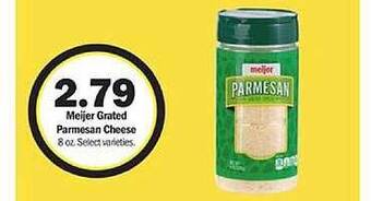 Meijer Meijer grated parmesan cheese offer