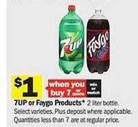 Meijer 7up or faygo products offer