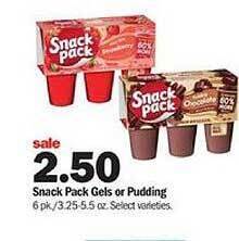 Meijer Snack pack gels or pudding offer