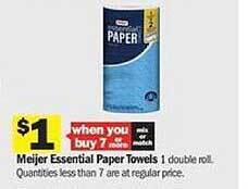 Meijer Meijer essential paper towels offer
