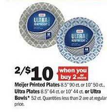 Meijer Meijer printed plates, ultra plates or ultra bowls offer