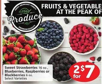 Safeway Sweet strawberries, blueberries, raspberries or blackberries offer