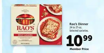Safeway Rao's dinner offer