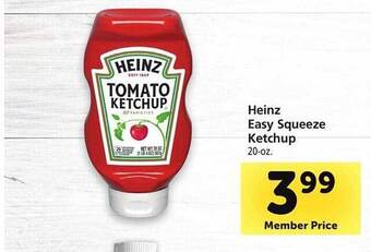 Safeway Heinz easy squeeze ketchup offer