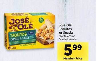 Safeway José olé taquitos or snacks offer