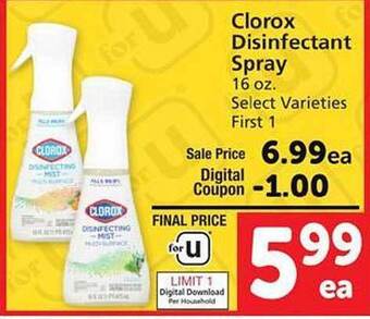 Safeway Clorox disinfectant spray offer