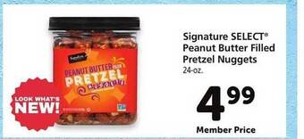 Safeway Signature select peanut butter filled pretzel nuggets offer