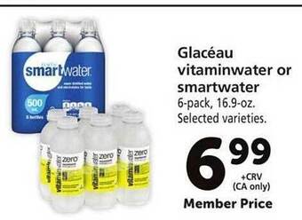 Safeway Glacéau vitaminwater or smartwater offer