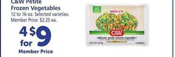 Safeway C&w petite frozen vegetables offer
