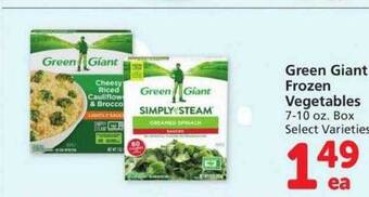 Safeway Green giant frozen vegetables offer