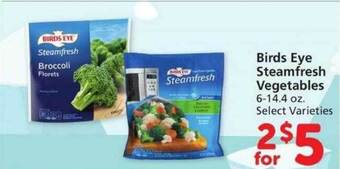 Safeway Birds eye steamfresh vegetables offer