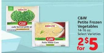 Safeway C&w petite frozen vegetables offer