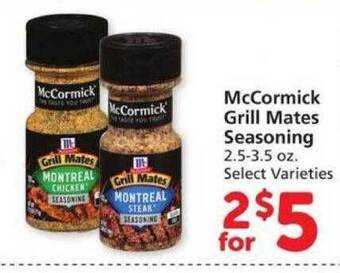 Safeway Mccormick grill mates seasoning offer