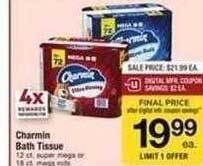 Safeway Charmin bath tissue offer