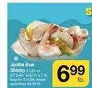 Safeway Jumbo raw shrimp offer