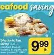 Safeway Extra jumbo raw shrimp offer