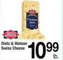 Safeway Dietz & watson swiss cheese offer