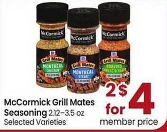 Safeway Mccormick grill mates seasoning offer