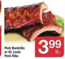 Safeway Pork backribs or st. louis pork ribs offer