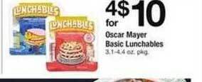 Safeway Oscar mayer basic lunchables offer