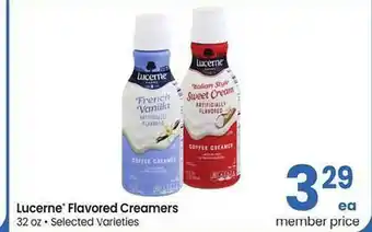 Safeway Lucerne flavored creamers offer