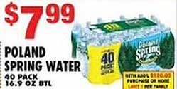 Associated Poland spring water offer