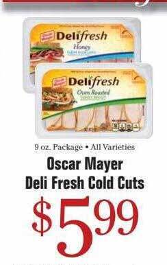 Morton Williams Oscar mayer deli fresh cold cuts offer