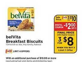 ShopRite Belvita breakfast biscuits offer