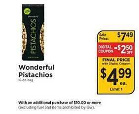 ShopRite Wonderful pistachios offer