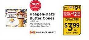 ShopRite Häagen-dazs butter cones offer