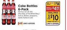 ShopRite Coke bottles 6-pack offer