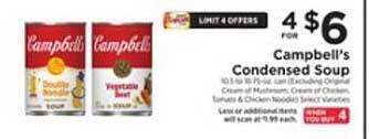 ShopRite Campbell's condensed soup offer