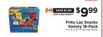 ShopRite Frito lay snacks variety 18-pack offer