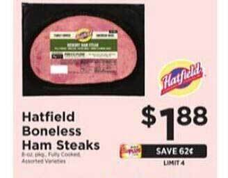 ShopRite Hatfield boneless ham steaks offer