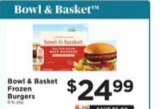 ShopRite Bowl & basket frozen burgers offer