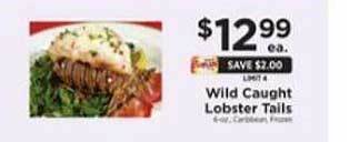 ShopRite Wild caught lobster tails offer