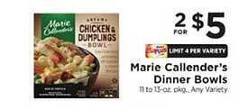 ShopRite Marie callender's dinner bowls offer