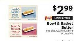ShopRite Bowl & basket butter offer