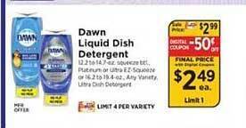 ShopRite Dawn liquid dish detergent offer