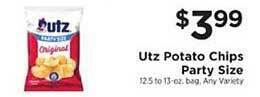 ShopRite Utz potato chips party size offer