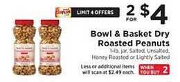 ShopRite Bowl & basket dry roasted peanuts offer