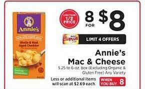 ShopRite Annie's mac & cheese offer