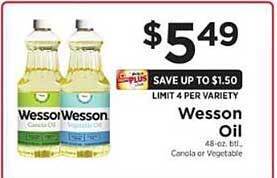 ShopRite Wesson oil offer