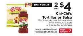 ShopRite Chi-chi's tortillas or salsa offer